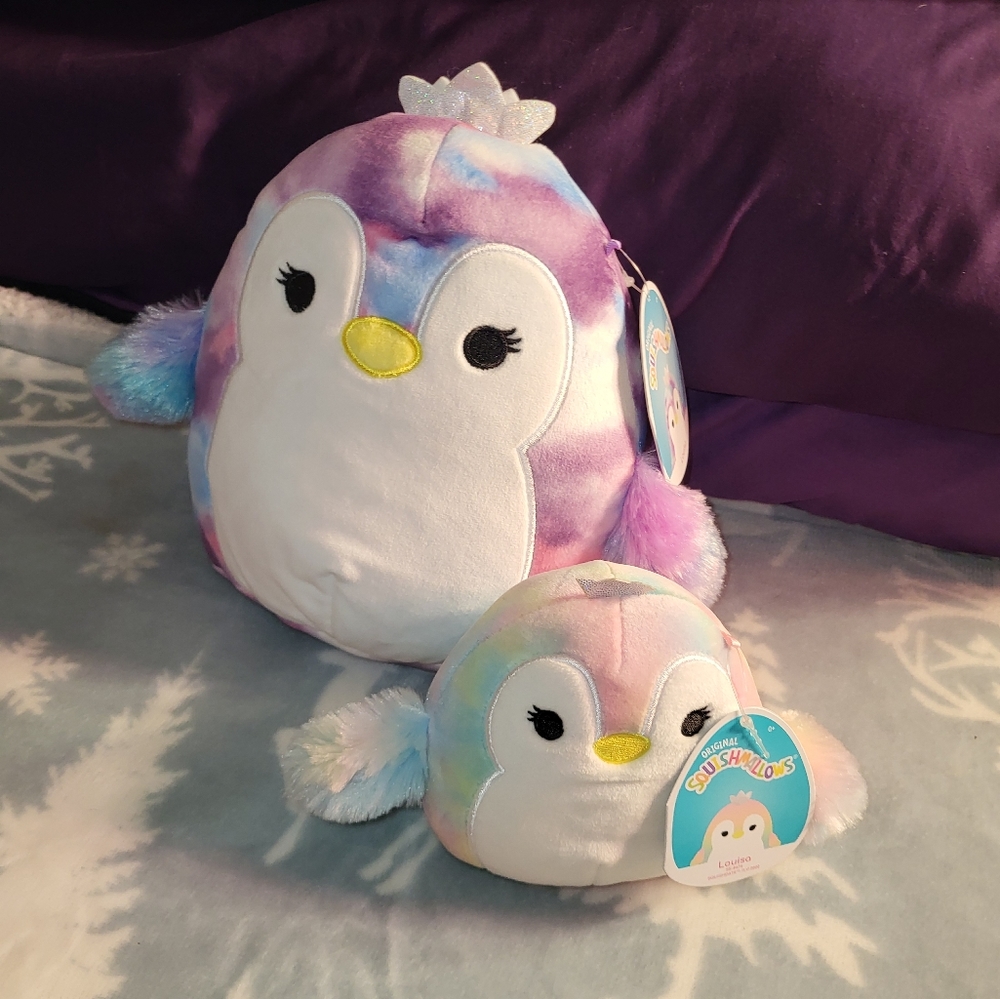 Squishmallow 8" Louisa & 5" Louisa The PENGUIN BNWT